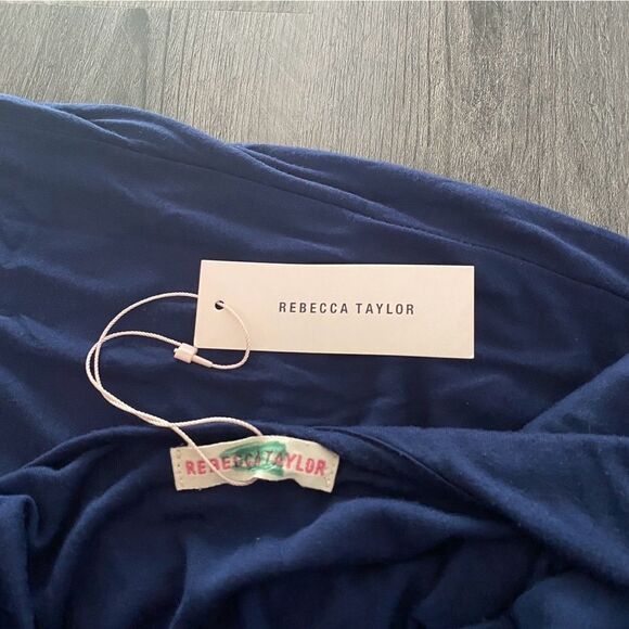 Rebecca Taylor Maxi Dress Soft Cutout Navy NEW Small Micromodal Soft - Picture 6 of 11